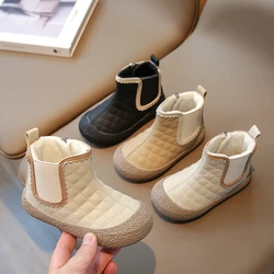 2023 New Simple antiscivolo Children Fashion Casual Girls Short Boots Simple Kids Lace Sewing antiscivolo Baby Boys Platform Shoes PU