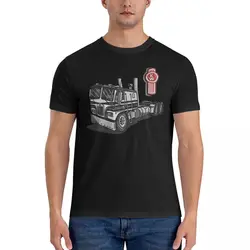 Men's T-Shirt Cabover Truck Cool Cotton Tee Shirt Short Sleeve Kenworth T Shirts Crewneck Tops Printed