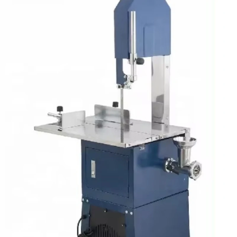 Sierra de huesos de escritorio automática comercial, costillas de ternera y oveja, cortador de carne, trotadores de cerdo, carne congelada, cortador eléctrico de huesos