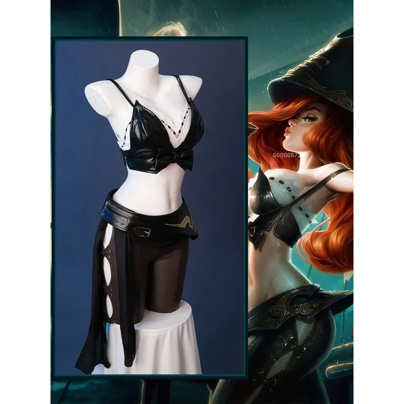 جامعة الأساطير/LOL لعبة ملكة جمال فورتشن تأثيري حلي باونتي هنتر المرأة لعب الأدوار مثير الزي ملابس حفلات الهالوين