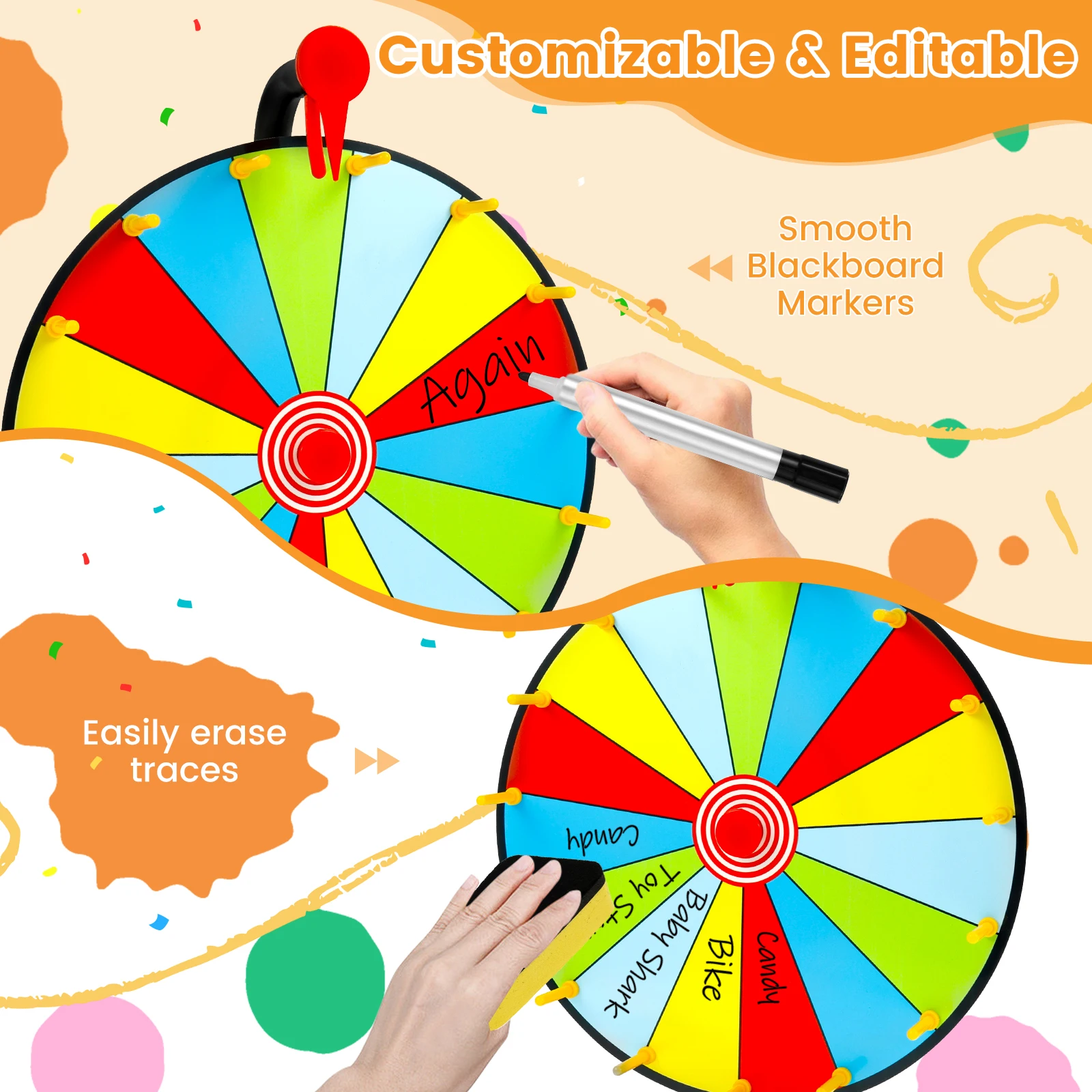 عجلة دوارة للعبة تفاعلية ذاتية - مراجعة Party Games Spin The Wheel وسعره