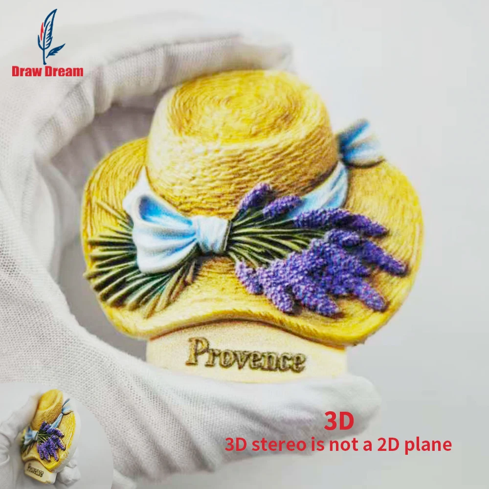1 imán para nevera de Provenza, colección de recuerdos de viajes por el mundo, adecuado para decoración del hogar y la oficina, imán magnético exclusivo personalizado para nevera, decoración del hogar, cocina, habitaci