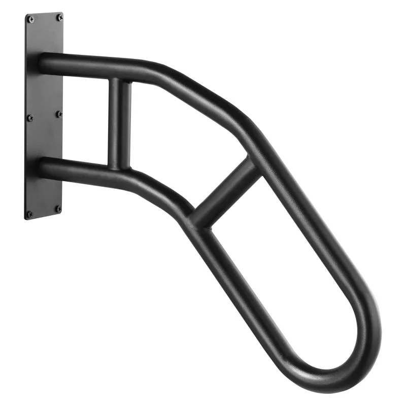 Handrails for Outdoor Steps Wall Mount Safety Railings U-Shaped Handrail with Matte Black Finished Stair Handrail Metal