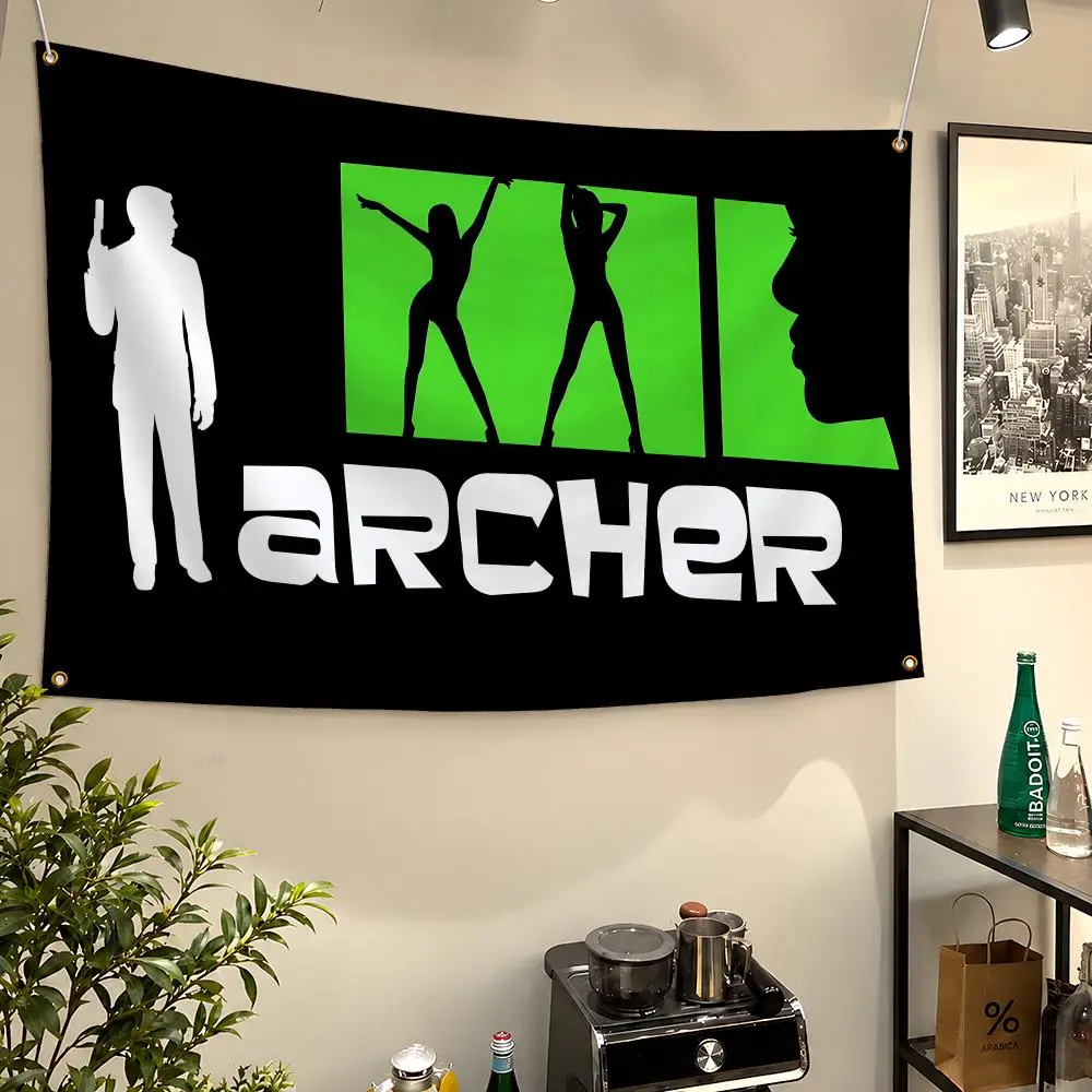 Series Archer Sterling Lana Danger Zone Flags Wall Hanging Flag Banners For Birthday Parties Outdoor Bedroom Dorm Room Decor
