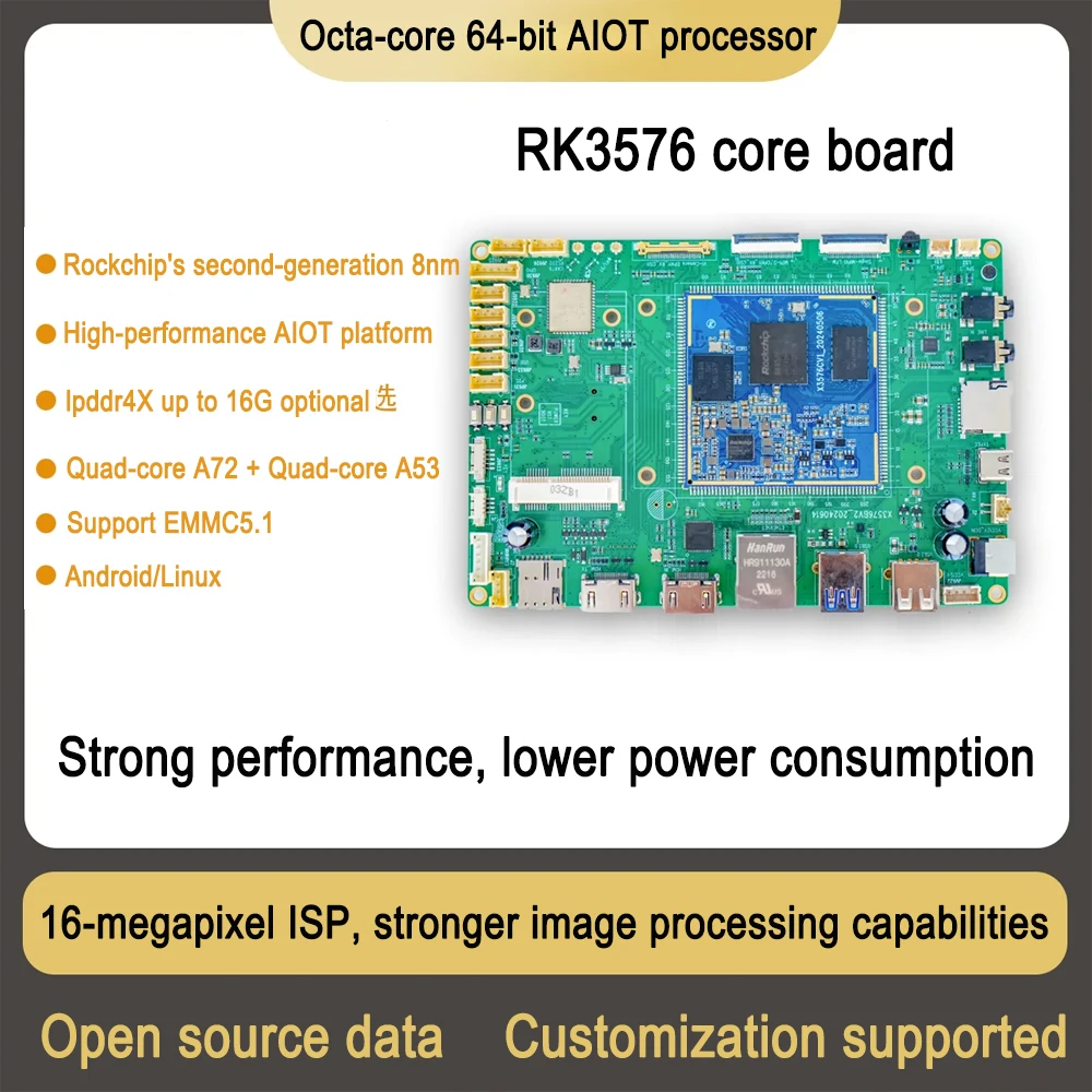 X3576 Development Board Rockchip RK3576 Linux Core Board Eight-core Motherboard Codec 4K Support Dynamic Frequency Modulation