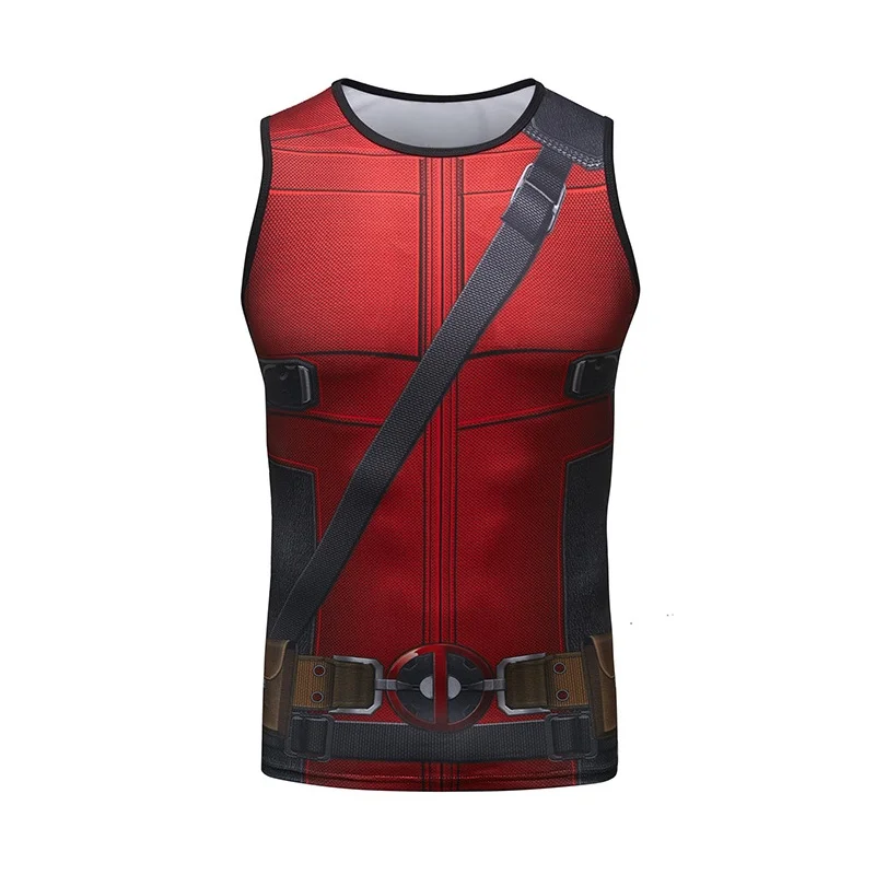 

Это мужская эластичная спортивная футболка без рукавов Cody Lundin с принтом Super Hero Deadpool. Футболка без рукавов с круглым вырезом