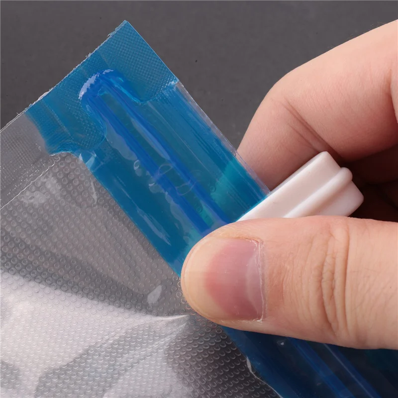 

5 шт. вакуумные пакеты на молнии для хранения продуктов питания для электрического ручного вакуумного упаковщика насоса многоразового использования портативный прозрачный 30 х 34 см