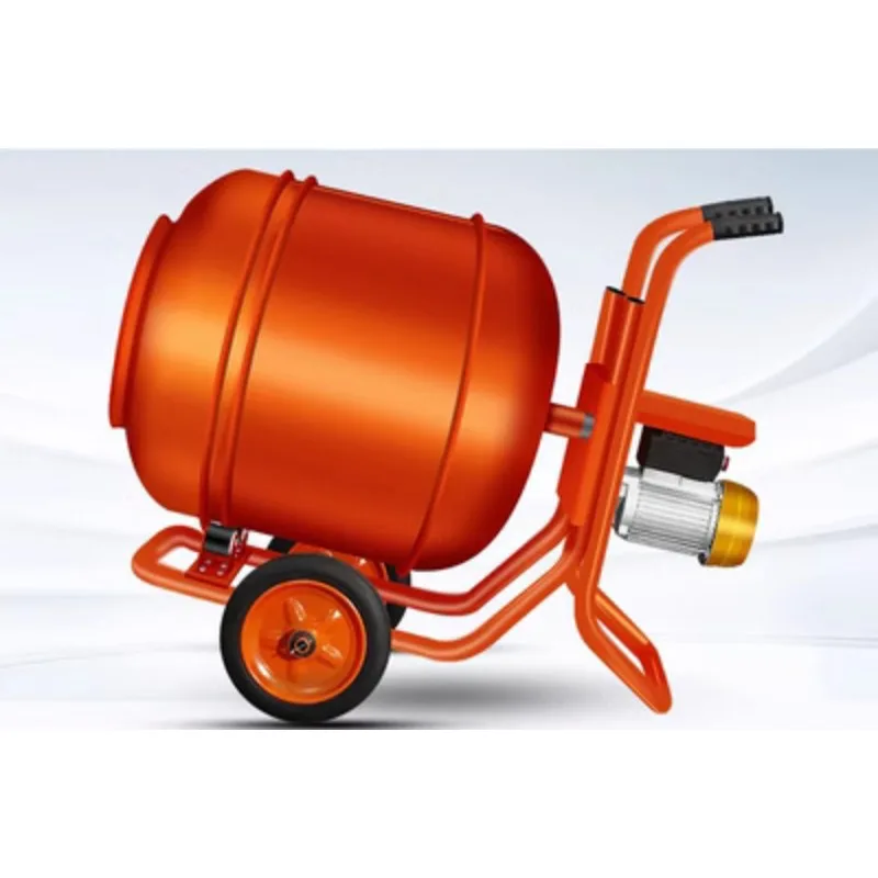 Small household cement concrete mortar feed construction site ash drum type 220v electric mixer