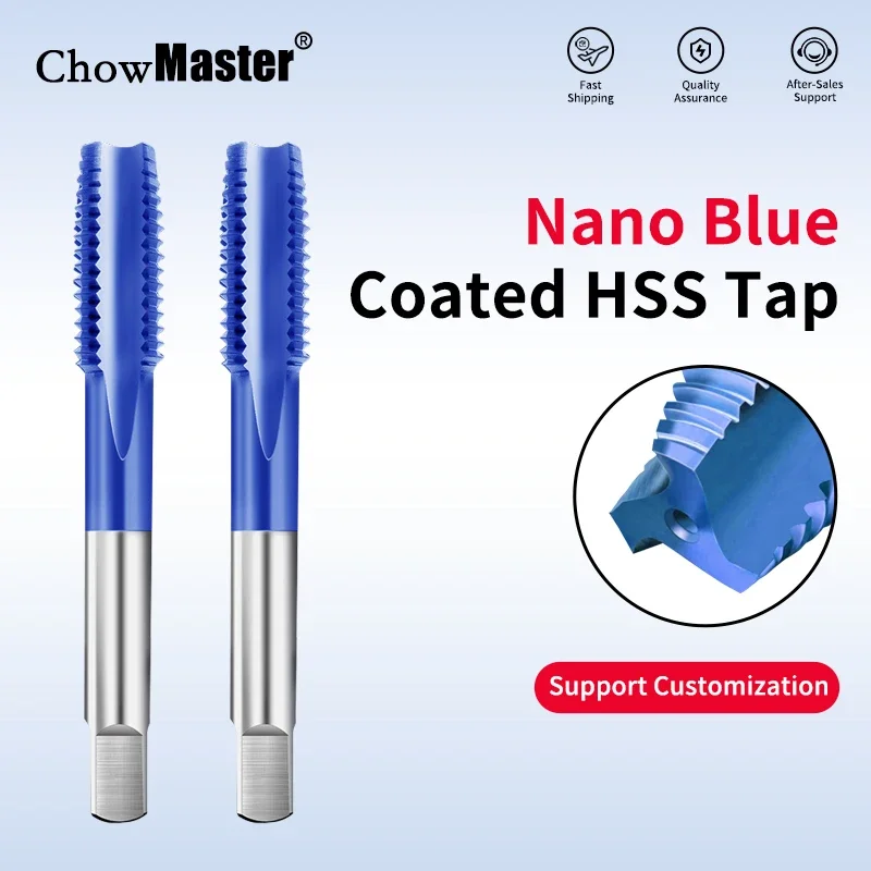 

Chowmaster Nano Сверло для метчиков с синим покрытием M2 M3 M4 M5 M6 M8 M10 M12 M14 M16 Метрические метчические метчики с прямой резьбой