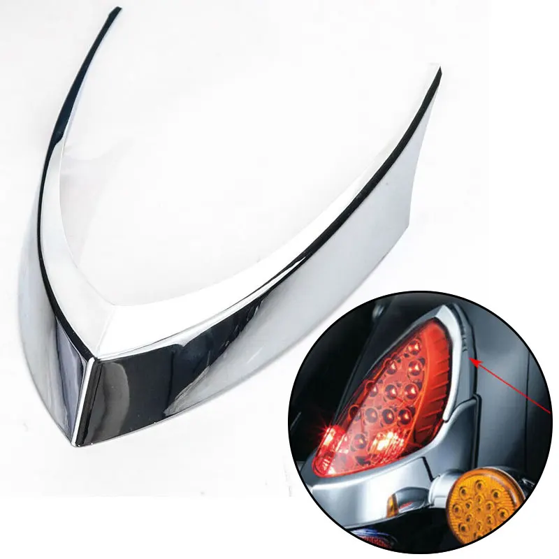 Chrome Rear Tail Light Lamp Top Trim Cover for Indian Classic Chief Dark Horse Chieftain Roadmaster 2014 2015 2016 2017 2018