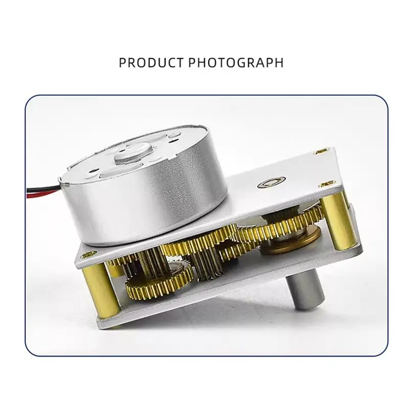 DT17 4142-300 Compact Brushed DC Motor 6V 110 RPM Gear Reduction Supports Speed Regulation for Projects