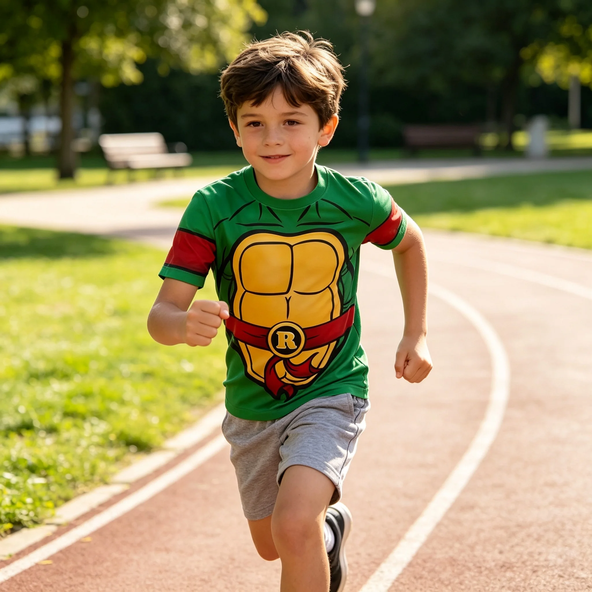 Retro Classic Ninja Turtle Graphic Summer Short Sleeve T Shirt Gender Neutral Adult Kids Casual Anime Cosplay Clothing