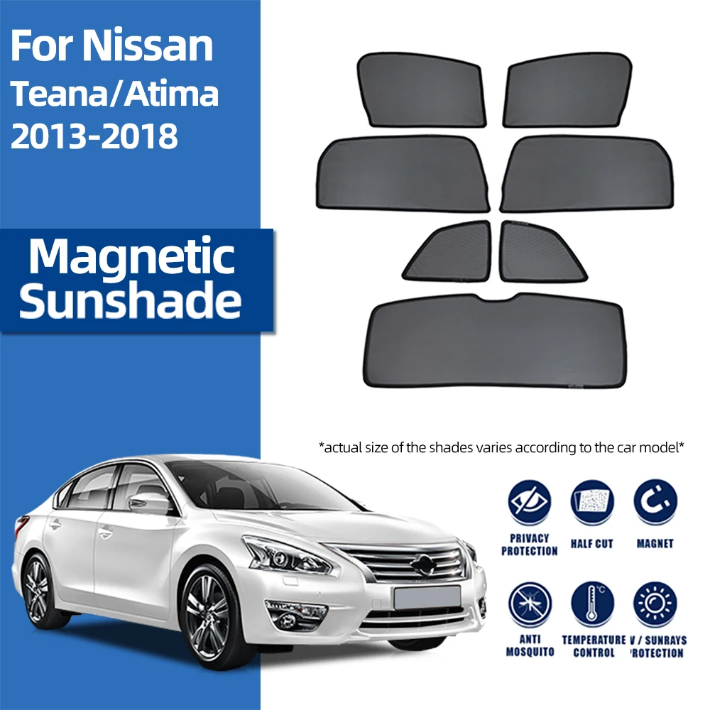 For Nissan Altima Teana L33 2013-2018 Magnetic Car SunShade Front Windshield Curtain Cover Rear Side Baby Window Sun shade Visor