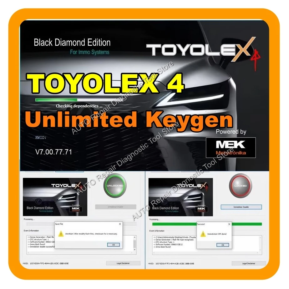 

Toyolex4 Toyolex 4 с неограниченным количеством ключей для Denso для Lexus Mascheramento, автомобильное программное обеспечение DTC, инструмент PK Toyolex3 Toyolex 3