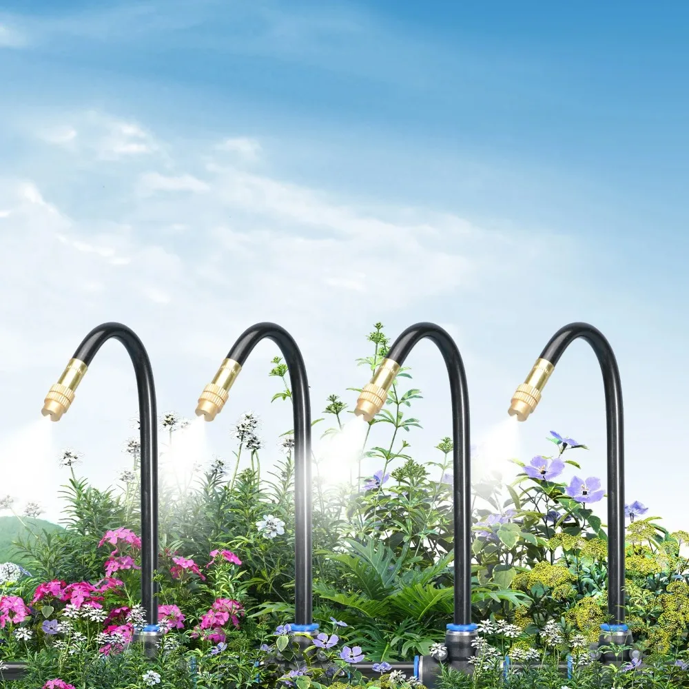 

Watering System For Garden Plant Lawn PatioAutomatic Garden Watering 360-Degree Bending Dropper Atomizing Nozzles