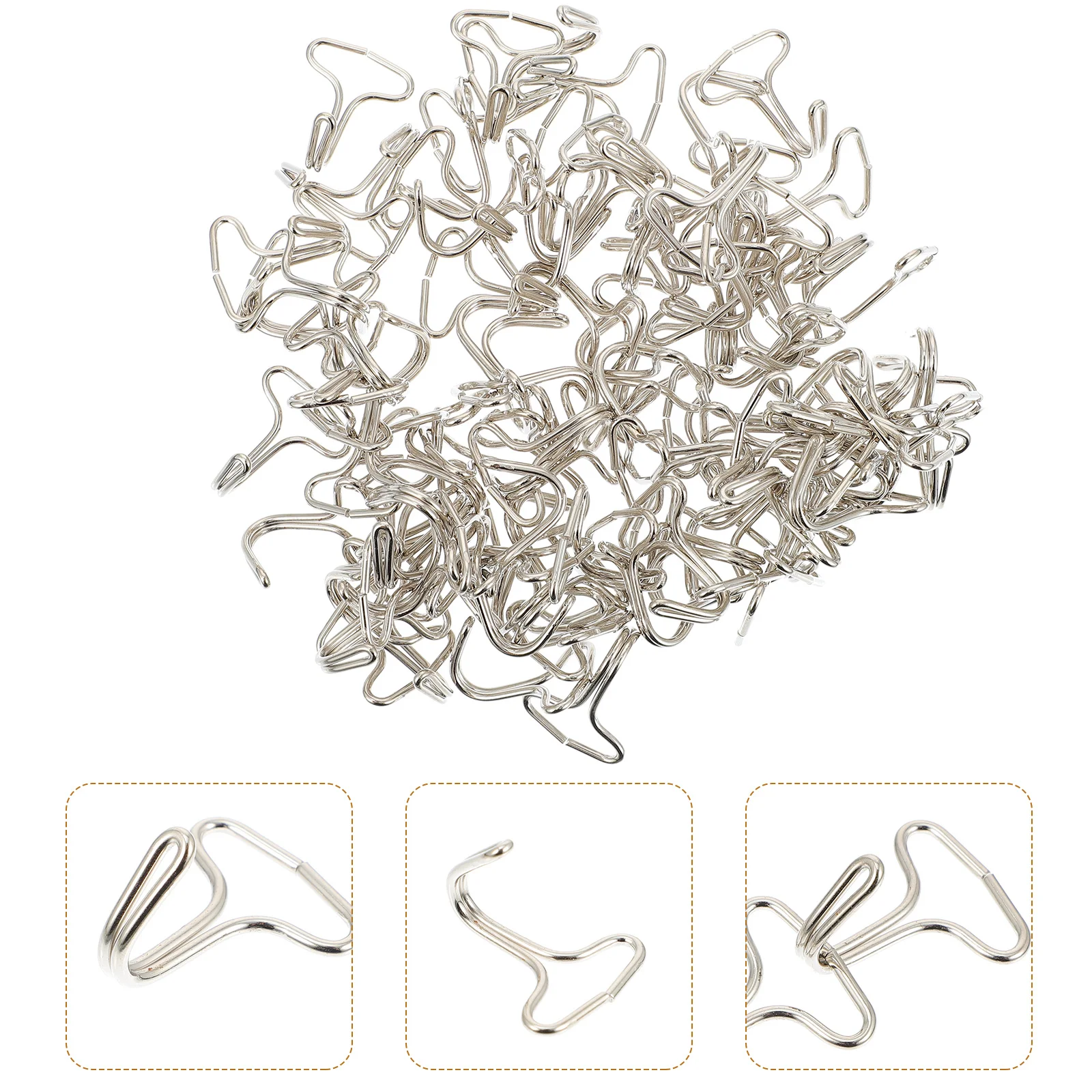 

100pcs Car Seat Cushion Hooks Durable Iron Simple Installation 25cm Wide-Compatible with Various Needs-Auto Accessories