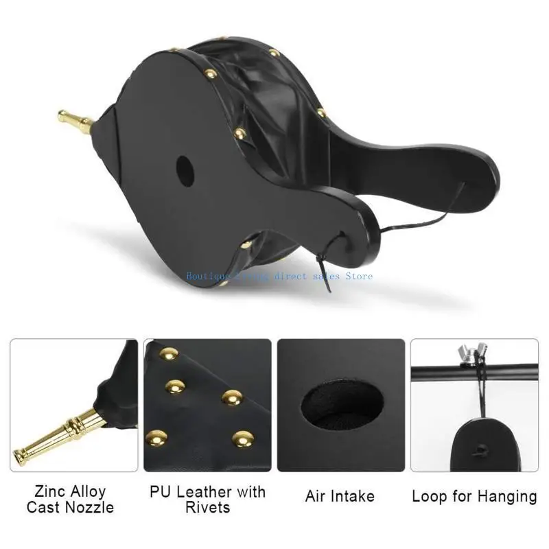 

16 Fireplace Bellows for w/ Hanging Strap Air Blower Nozzle for Fire
