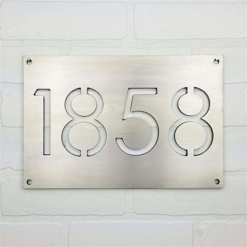 Laser Cutting Service Usinage Precision CNC Custom Aluminium Steel House Number Sign Enclosure Parts Mechanical Forming Bending