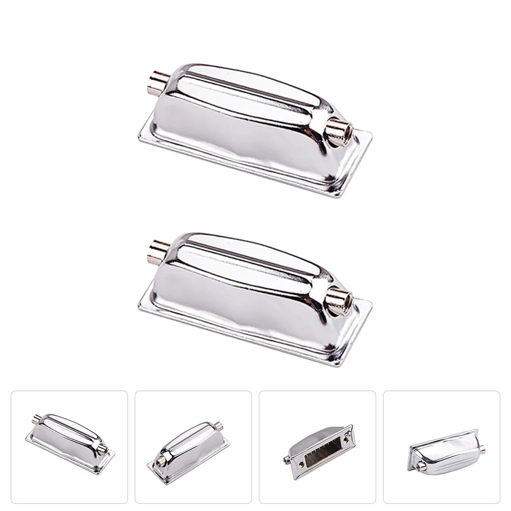 

2 Pcs Dish Rack Drum Ear Pins Lug Lock Snare Silver Iron Replacement Parts Band