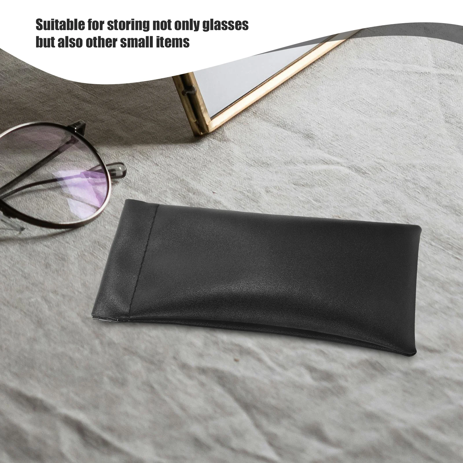 

Auto Closing Eyeglass Case Soft PU Portable Sunglasses Pouch Outdoor Travel Protective Organizer Sunglasses Case