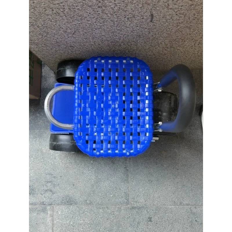 New Garden Work Artifact Agricultural Small Stool Mobile Seat with Wheel Lazy Man Car Picking Rotating Tool Cart