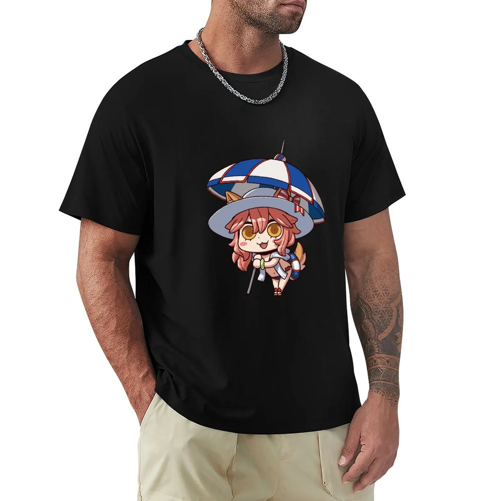 Tamamo no Mae (Lancer) - Summer T-Shirt t shirt man casual T-Shirt