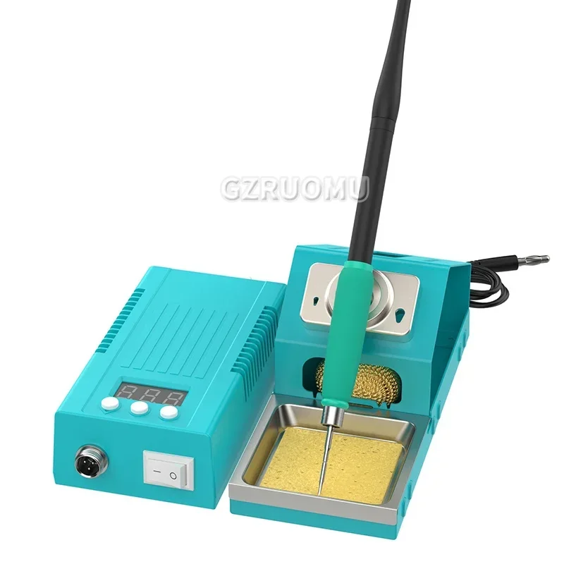 محطة لحام T12 Pro مضادة للكهرباء الساكنة محطة تسخين رقمية ذكية قابلة للتعديل لإصلاح الهاتف تدعم 210 سلسلة نصائح حديدية