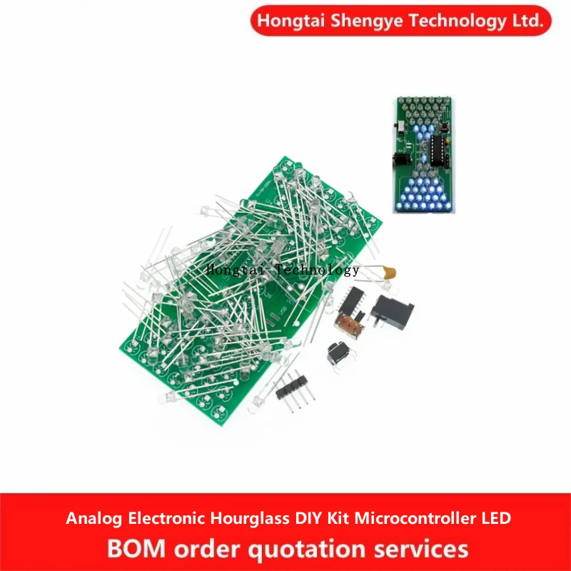 Analog electronic hourglass kit stc microcontroller Skill training microcontroller LED lights DIY loose parts