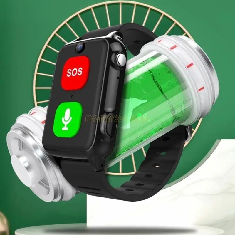 

F62C 4G Smartwatch Big Button Large Volume Blood Pressure Heart Rate Temperature Monitor Accurate Position Elderly Bracelet