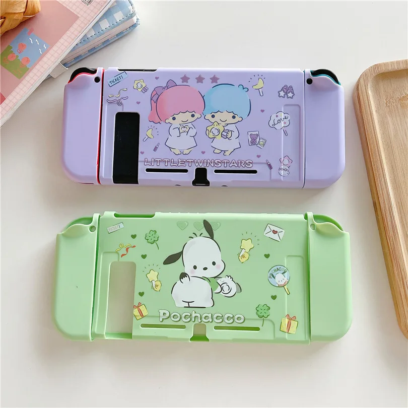 MINISO Sanrio Pochacco Soft TPU Protective Case for Nintendo Switch NS Joy-Con Controller Protection Back Housing Shell Cover