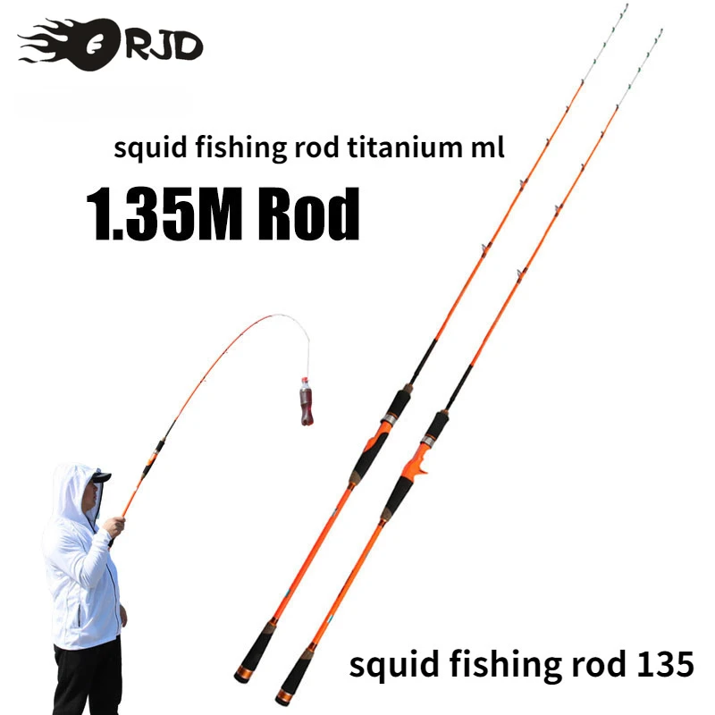 

ORJD Egi Squid Fishing Rod 1.35m 1.5m 1.68m 1.8m PE1.0-2.5 Fishing Rod for Cuttlefish Octopus Boat Calamar