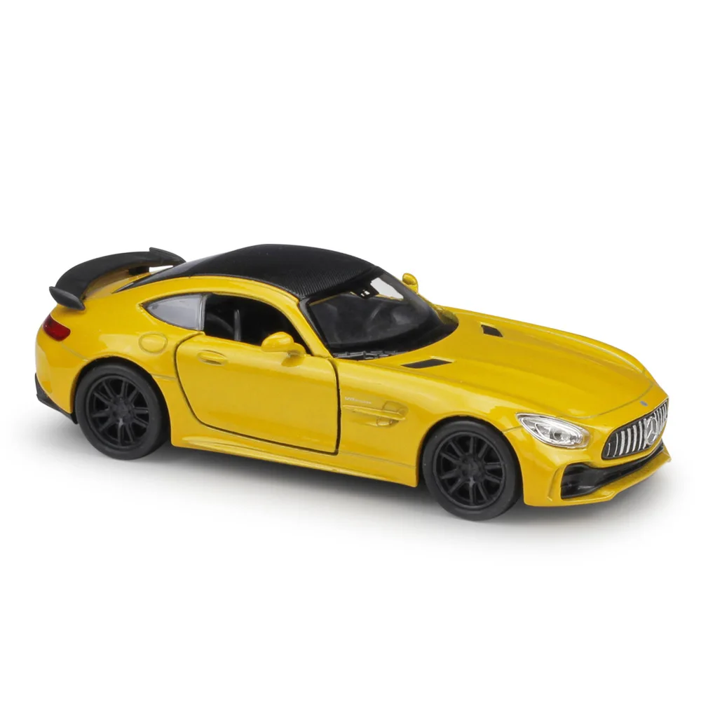 1/36 Mercedes-Benz AMG GTR Super Sport Toy Car Model WELLY Diecast Metal Vehicle Miniature Pull Back Collection Gift For Kid Boy