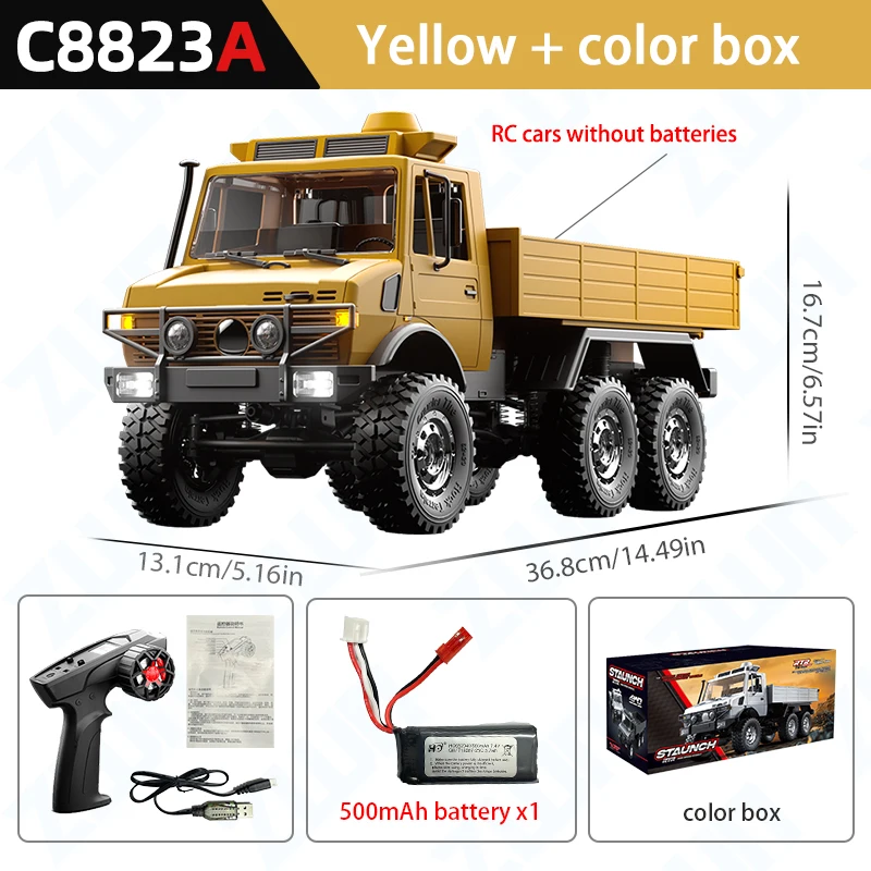 C8823 1/18 Off-road RC Auto 2.4G Afstandsbediening Zeswielig Voertuig Klimmen Transport Redding Crawler Model speelgoed voor Kinderen