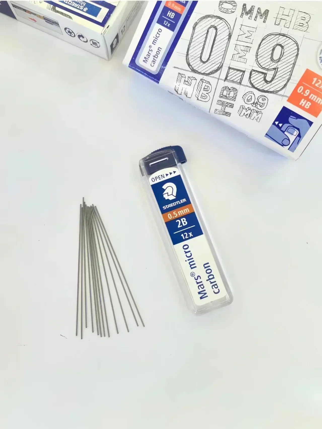 1 Stück Staedtler 250 Druckbleistiftmine Superfeine Anti-Rissbildung 0,3/0,5/0,7/0,9/1,3 2H/H/HB/B Mars Micro Carbon Polymer Refill – Detail 5