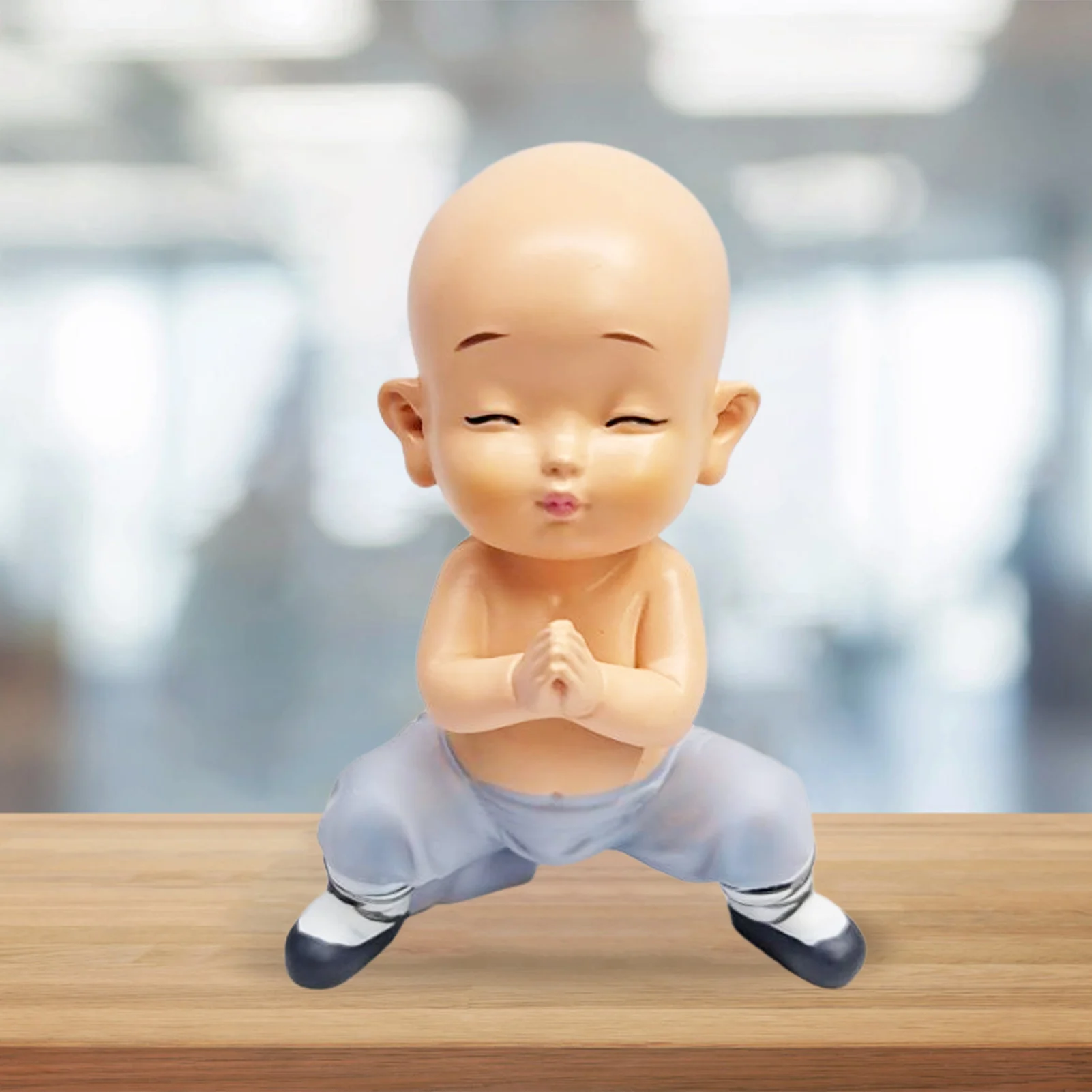 

Resin Crafts Gift Cute Monks Statue Collectible Figurines DIY Cute Monk Car Interior Home Decorations Buddha Statu Crafts