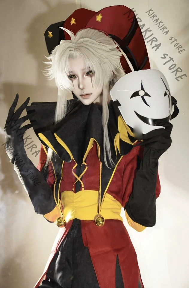 

The Freak Circus Pierrot Costume Game Role-playing Clothes Hallowmas Cosplay Anime Expo Stage & Dance Wear Apparel Fitting