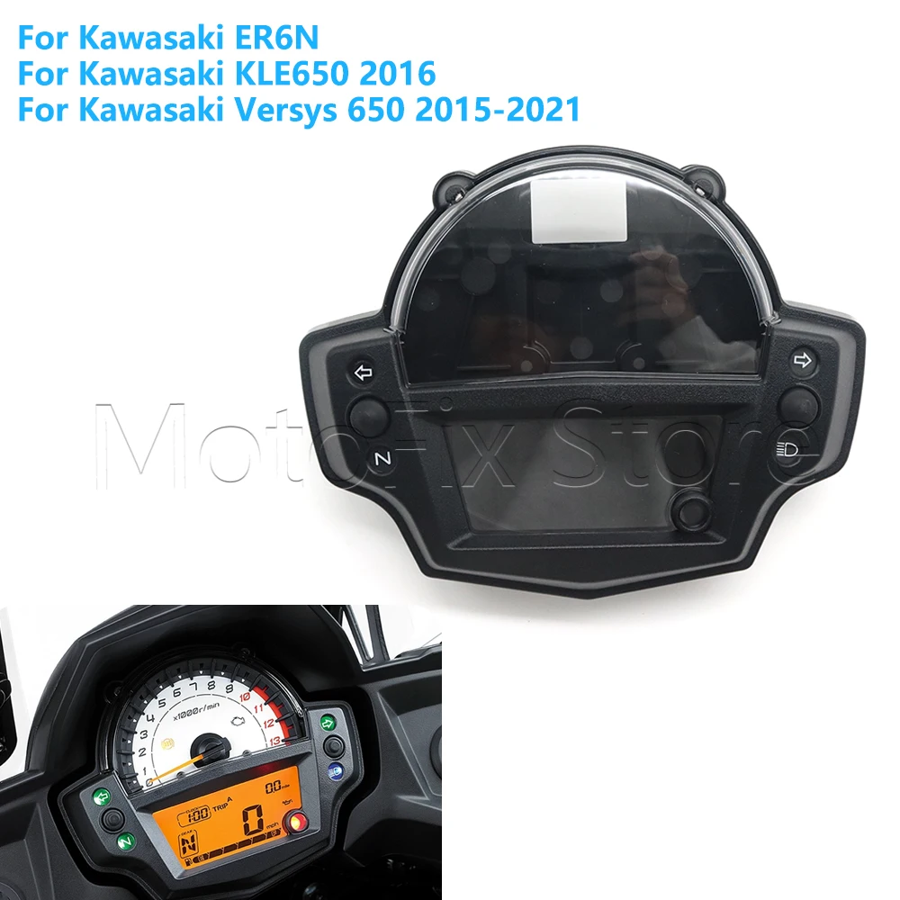 

For Kawasaki KLE650 2016 Versys 650 2015-2021 ER6N ER-6N Motorcycle Gauges Cover Case Tachometer Speedometer Housing Shell