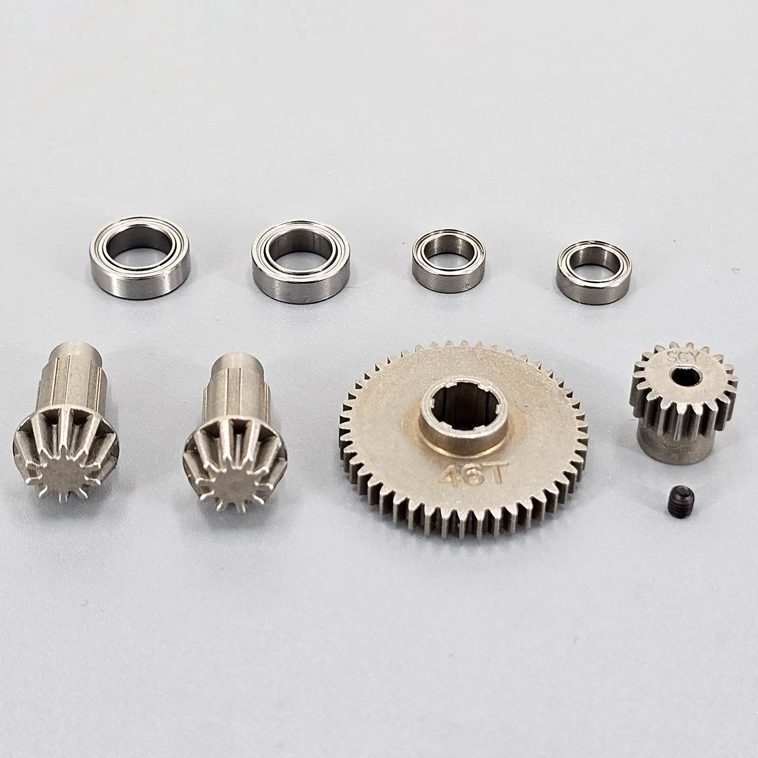 Upgrade Metall-Vorder- und Hinterradaufhängung, Radnaben, Lager, Lenkrobe, Aluminiumteile für SCY16101,16102Pro,16104,SG116,Q130 usw