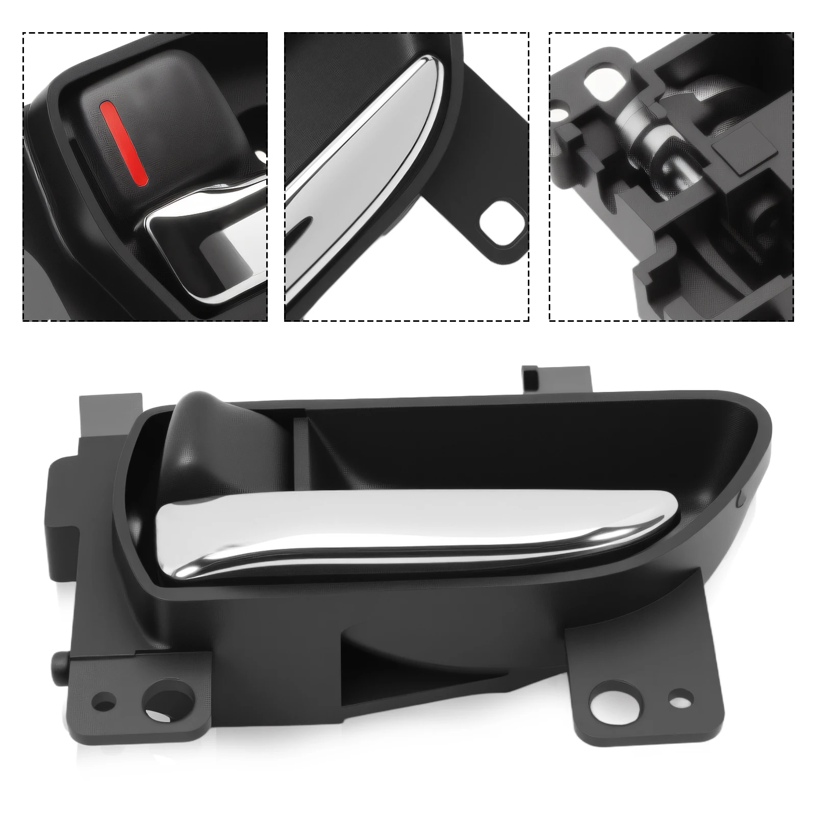 SU003-0l565 مقبض الباب الداخلي الأيسر من الكروم الأسود لسيارة Toyota 86/Scion FR-S/Subaru BRZ 13-20 Legacy/Outback 10-19 Forester 09-18