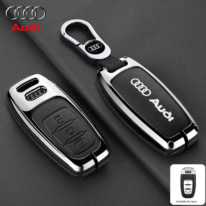 

Zinc Alloy PU Car Key Cover Key case Key Fob Bag For Audi A1 A3 A4 A5 A6 A7 A8 Quattro Q3 Q5 Q7 8V B8 B9 C7 S4 S6 TT Accessories