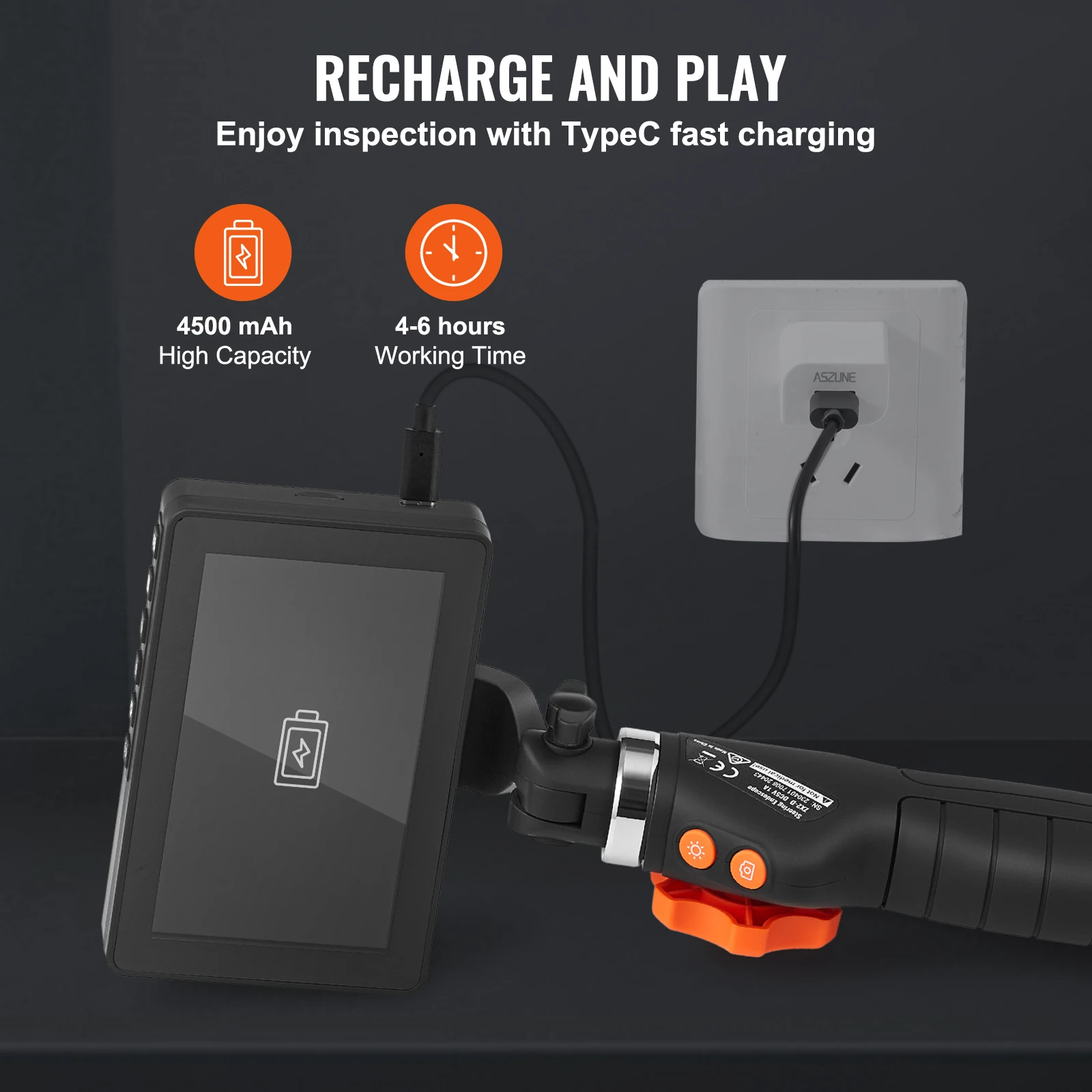 SucceBuy Articulating Borescope Inspection Camera with 0.25" Lens 5" IPS HD Screen Two-Way Articulated Endoscope for Pipe Wall
