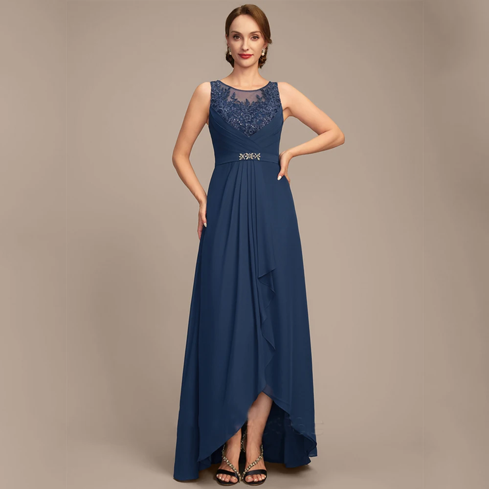 Fashion Three Quarter Mother of Bride Dresses with Lace Three Quarter Wedding Party Dresses 2025 Summer Vestidos De Noche