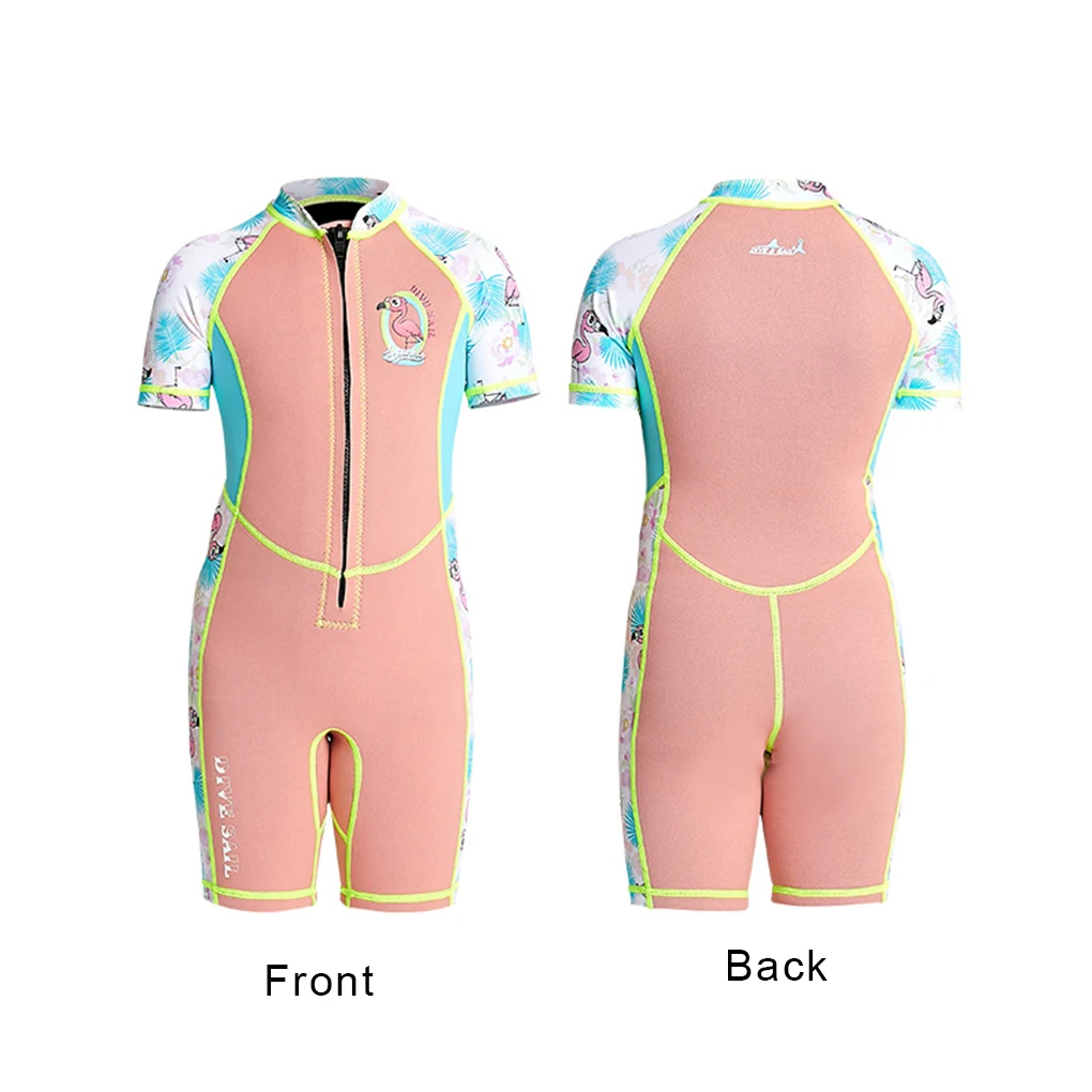 2MM Kids Wetsuit Wetsuits Diving Suit One-piece Full Body Keep Warm Rash Guard UV Protection Front Zipper Surf Suit XXL