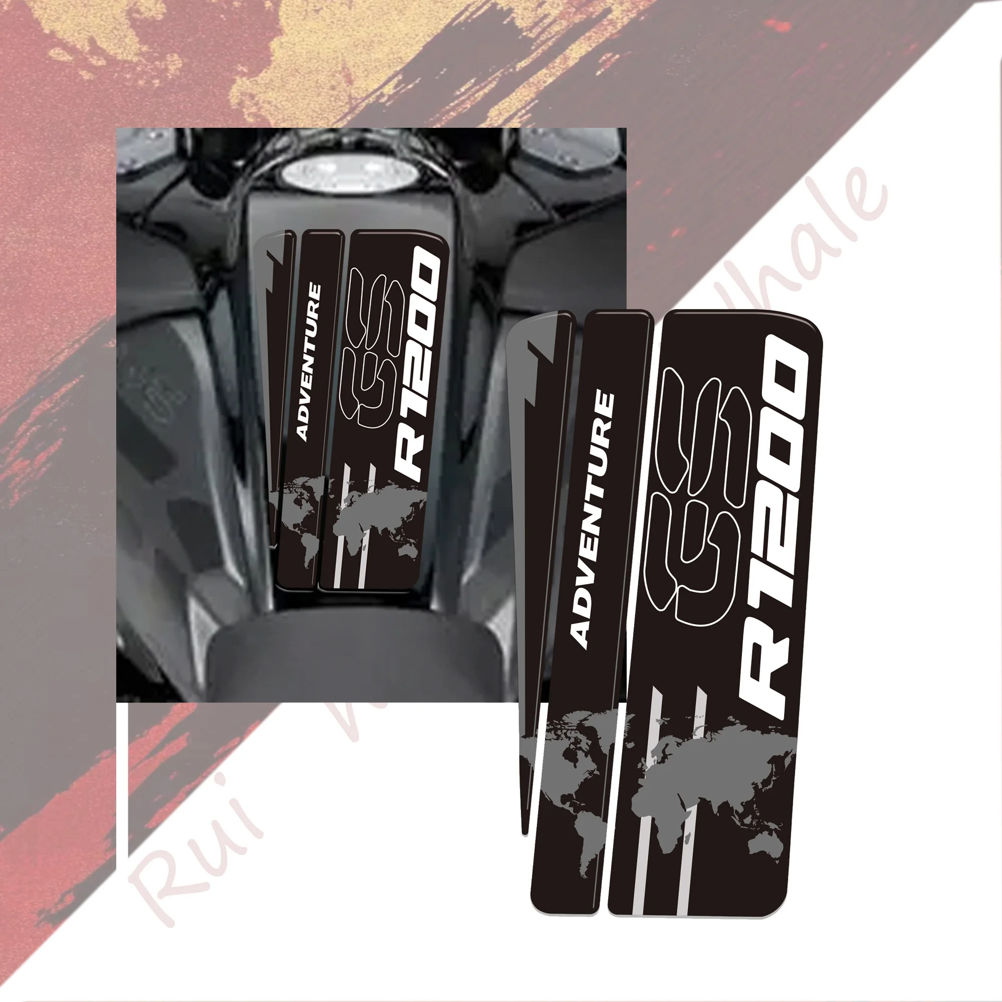 New Motorcycle Front Fender Moto Side Body Head Tail Box Stickers Decal Accessories For BMW R1200 GS Adventure 2014-2019 Sticker