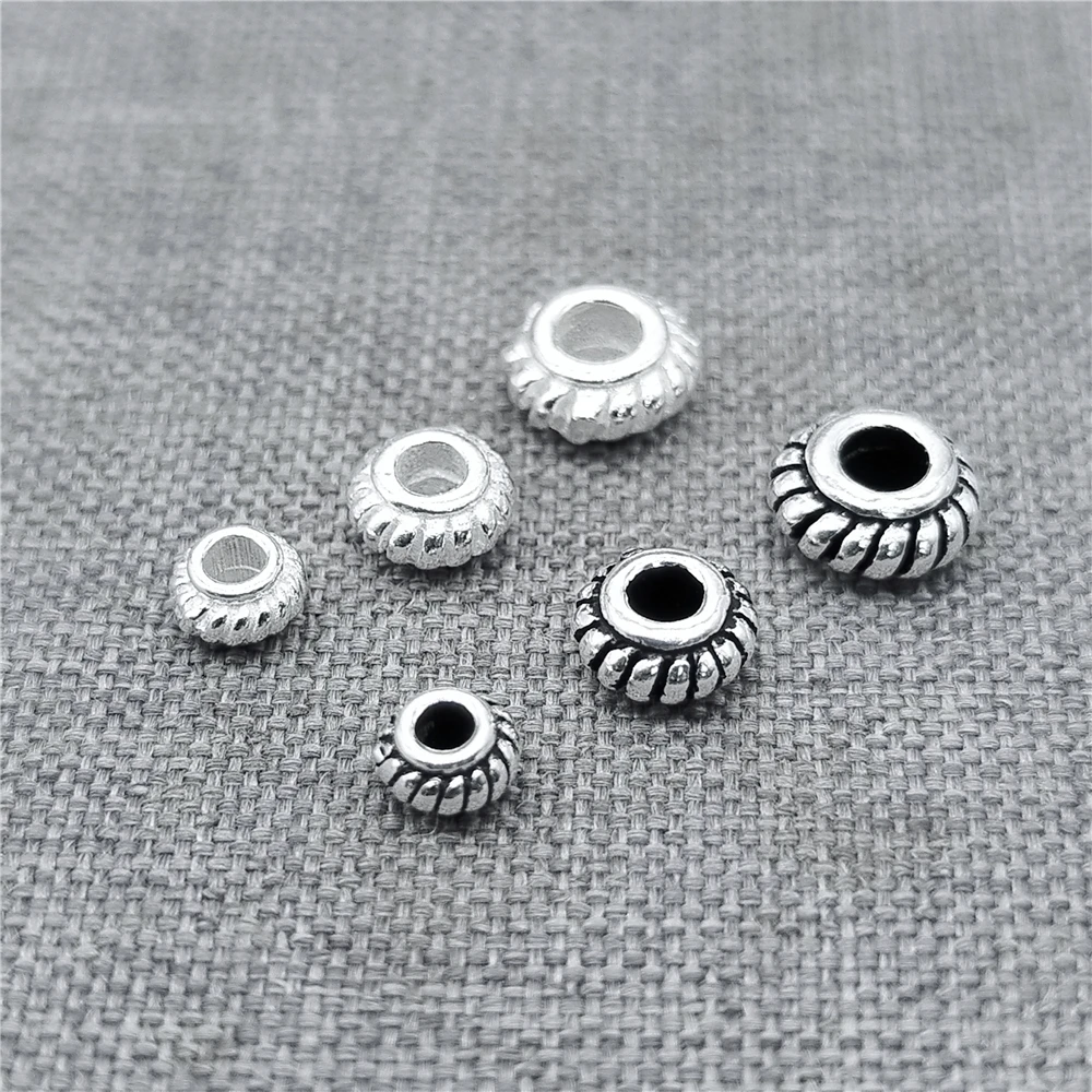Koraliki ze srebra próby 925, małe kołpaki, 4mm 5mm 6mm do bransoletki naszyjnika — zdjęcie 5