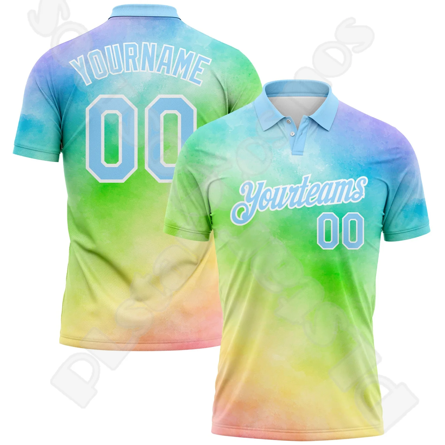 Camiseta Polo de manga corta con nombre personalizado, camisa con gradiente de camuflaje colorido, tatuaje de Graffiti de llama Vintage, Retro, 3D Print, Harajuku, Verano