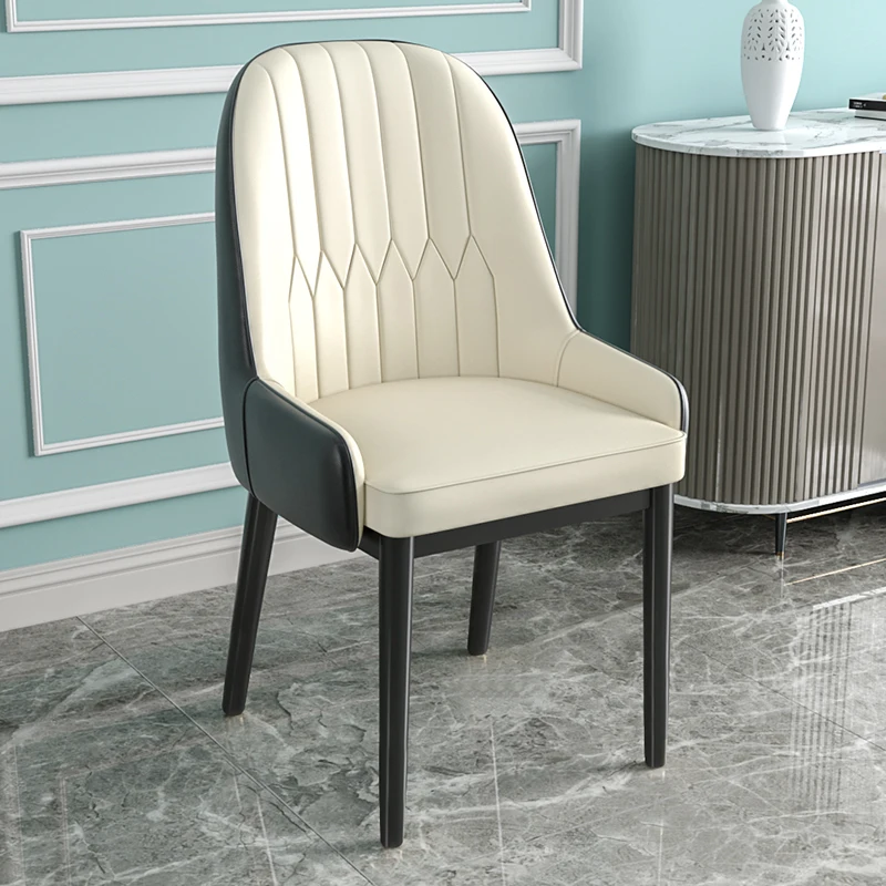 

Light Luxury Dining Chair Cafe Leisure Chair Home Hotel Kitchen Backrest Stool Creative Armchair Makeup Stool Air Transport