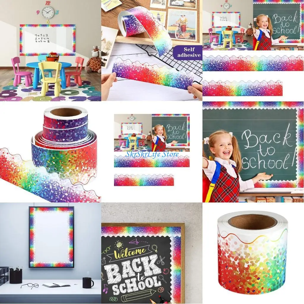 E65E زخرفة حدودية متعددة الاستخدامات لألواح الإعلانات والجدران وديكور الفصول الدراسية #1