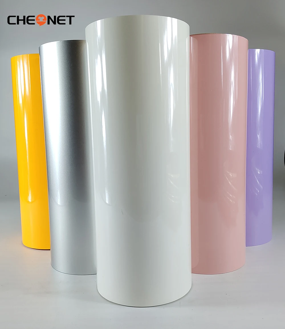 CHEONET HTV ---12"x40"/30.5cmx100cm ECO PU Heat Transfer Vinyl With Sticky Back T-shirt Iron On HTV Film Pattern Press DIY Craft