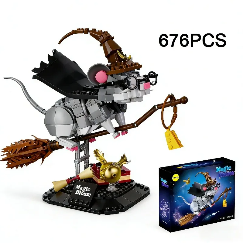 

676 шт., креативные строительные блоки «Курс-волшебник», изысканные коллекционные предметы, настольный орнамент, строительные кирпичи, игрушка в подарок для детей